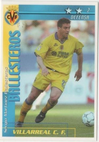 Cromo E00199: Fichas de la Liga 2003, Ballesteros: Villareal. Defensa