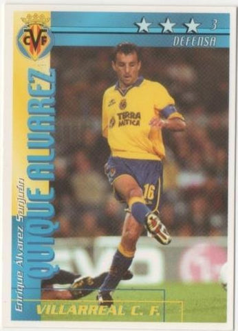 Cromo E00198: Fichas de la Liga 2003, Quique Álvarez: Villarreal F.C. Defensa