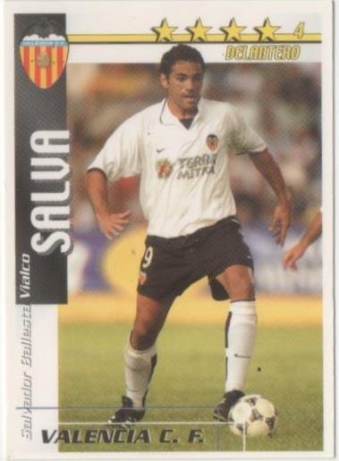 Cromo E00158: Fichas de la Liga 2003, Salva: Valencia F.C. Delantero