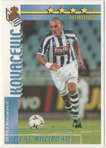Cromo E00152: Fichas de la Liga 2003, Kovacevic: Real Sociedad. Delantero