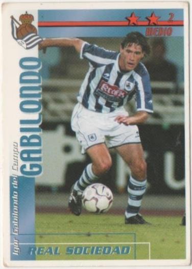 Cromo E00149: Fichas de la Liga 2003, Gabilondo: Real Sociedad. Medio