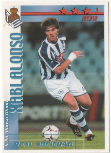 Cromo E00145: Fichas de la Liga 2003, Xabi Alonso: Real Sociedad. Medio