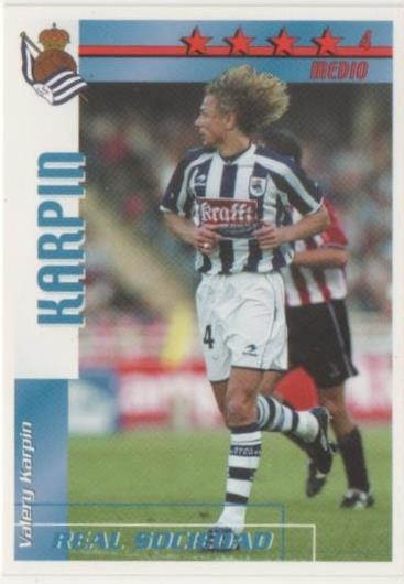 Cromo E00151: Fichas de la Liga 2003, Karpin: Real Sociedad. Medio