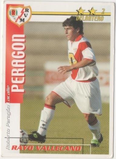 Cromo E00174: Fichas de la Liga 2003, Peragón: Rayo Vallecano. Delantero