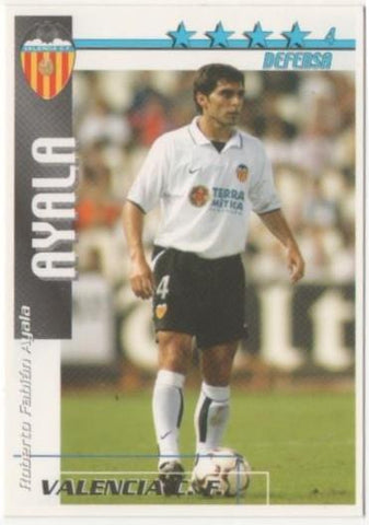 Cromo E00161: Fichas de la Liga 2003, Ayala: Valencia F.C. Defensa