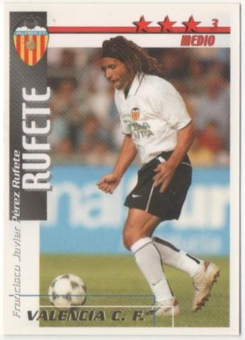 Cromo E00170: Fichas de la Liga 2003, Rufete: Valencia F.C. Medio