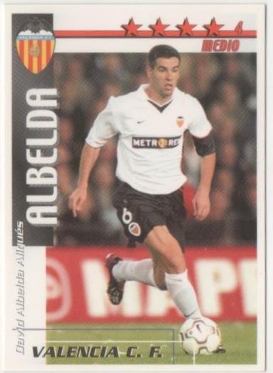 Cromo E00166: Fichas de la Liga 2003, Albeda: Valencia F.C. Medio