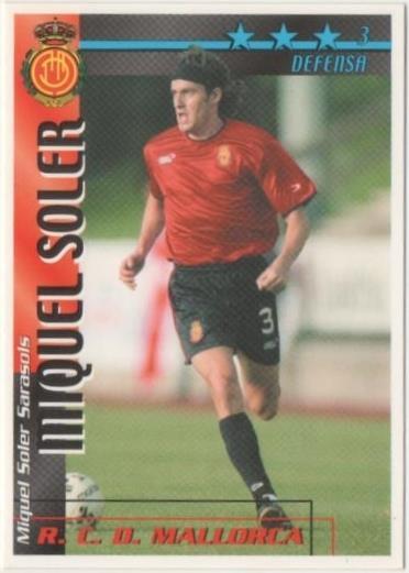 Cromo E00264: Fichas de la Liga 2003, Miguel Soler: R.C.D. Mallorca. Defensa