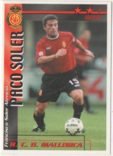 Cromo E00263: Fichas de la Liga 2003, Paco Soler: R.C.D. Mallorca. Medio