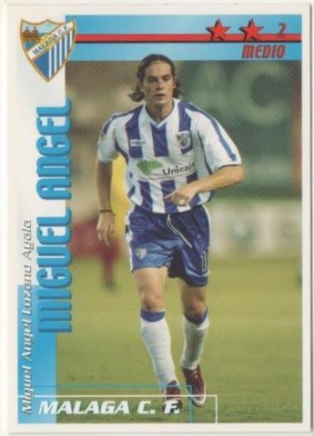 Cromo E00251: Fichas de la Liga 2003, Miguel Angel: Malaga C.F. Medio
