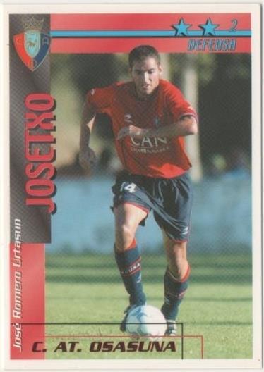 Cromo E00280: Fichas de la Liga 2003, Josetxo: C.AT. Osasuna. Defensa