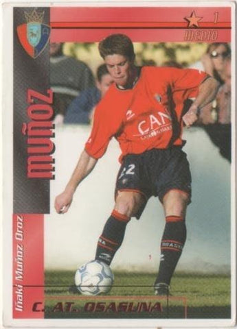 Cromo E00274: Fichas de la Liga 2003, Muñoz: C.AT. Osasuna. Medio