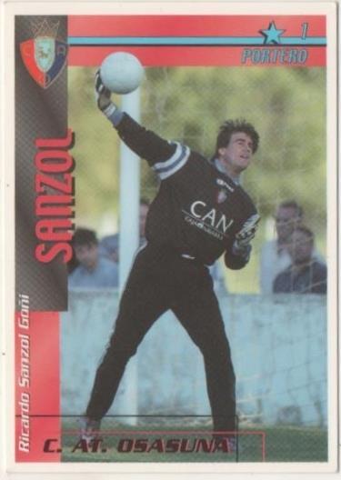 Cromo E00272: Fichas de la Liga 2003, Sanzol: C.AT. Osasuna. Portero