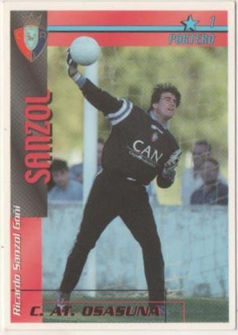 Cromo E00272: Fichas de la Liga 2003, Sanzol: C.AT. Osasuna. Portero