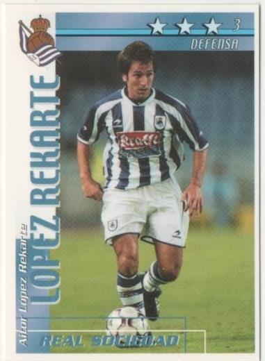 Cromo E00144: Fichas de la Liga 2003, Lopez Rekarte: Real Sociedad. Defensa