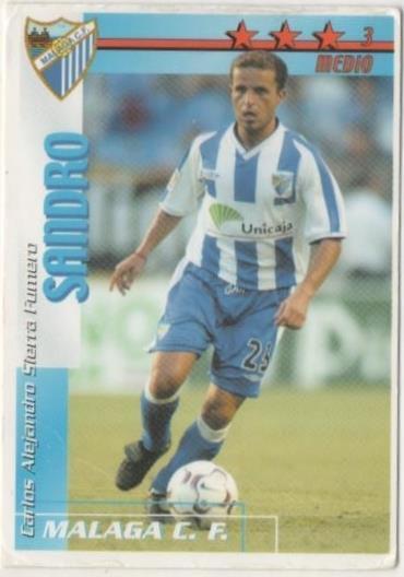 Cromo E00248: Fichas de la Liga 2003, Sandro: Malaga C.F. Medio