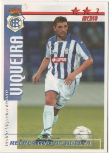 Cromo E00227: Fichas de la Liga 2003, Viqueira: Recreativo de Huelva. Medio