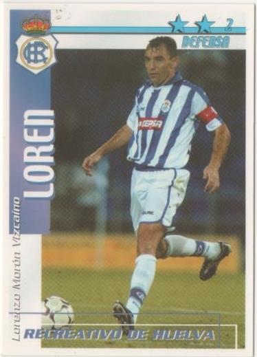 Cromo E00221: Fichas de la Liga 2003, Loren: Recreativo de Huelva. Defensa