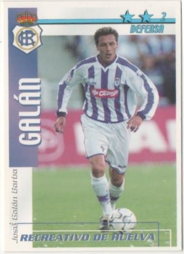 Cromo E00219: Fichas de la Liga 2003, Galán: Recreativo de Huelva. Defensa