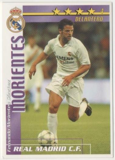 Cromo E00247: Fichas de la Liga 2003, Morientes: Real Madrid. Delantero