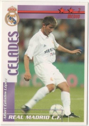 Cromo E00243: Fichas de la Liga 2003, Celades: Real Madrid. Medio