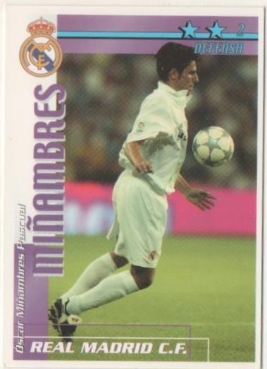 Cromo E00236: Fichas de la Liga 2003, Miñambres: Real Madrid. Defensa