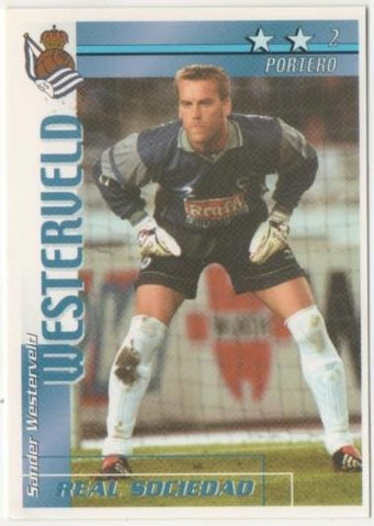 Cromo E00143: Fichas de la Liga 2003, Westerveld: Real Sociedad. Portero