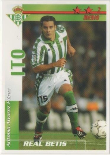 Cromo E00038: Fichas de la Liga 2003, Ito: Real Betis. Medio