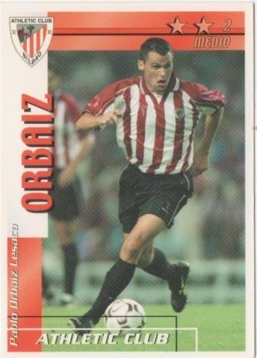 Cromo E00049: Fichas de la Liga 2003, Orbaiz: Atletic Club Bilbao. Medio