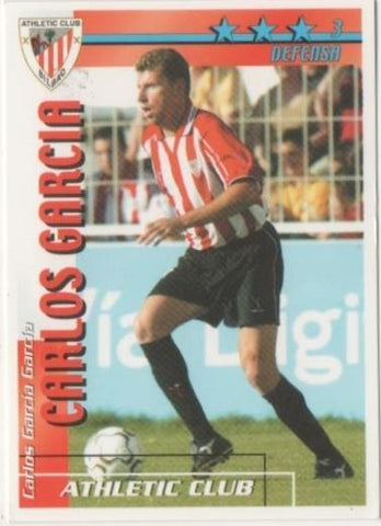 Cromo E00056: Fichas de la Liga 2003, Carlos Garcia: Atletic Club Bilbao. Defensa