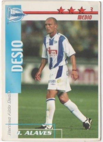 Cromo E00014: Fichas de la Liga 2003, Desio: D. Alaves. Medio