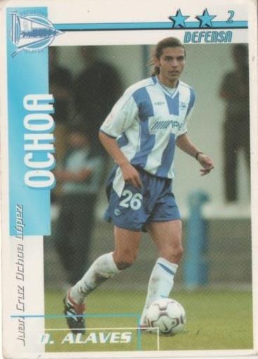 Cromo E00017: Fichas de la Liga 2003, Ochoa: D. Alaves. Defensa