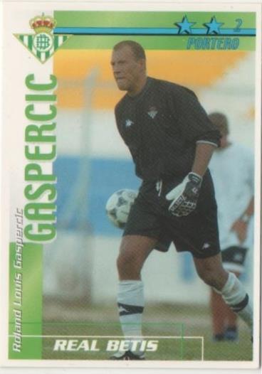 Cromo E00019: Fichas de la Liga 2003, Gasperic: Real Betis,. Portero