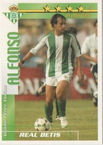 Cromo E00032: Fichas de la Liga 2003, Alfonso: Real Betis. Delantero
