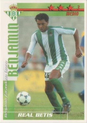 Cromo E00030: Fichas de la Liga 2003, Benjamin: Real Betis. Medio