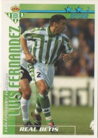Cromo E00028: Fichas de la Liga 2003, Luis Fernandez: Real Betis. Defensa