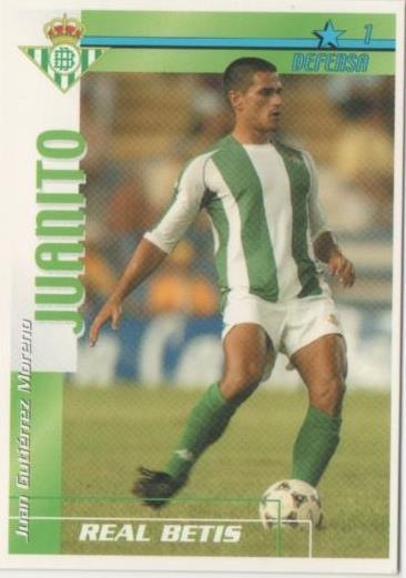 Cromo E00027: Fichas de la Liga 2003, Juanito: Real Betis. Defensa