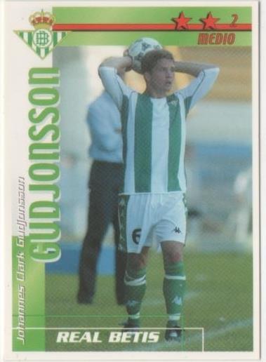 Cromo E00022: Fichas de la Liga 2003, Gudjonsson: Real Betis. Medio