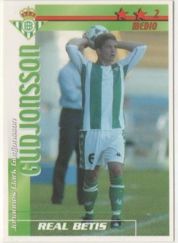 Cromo E00022: Fichas de la Liga 2003, Gudjonsson: Real Betis. Medio