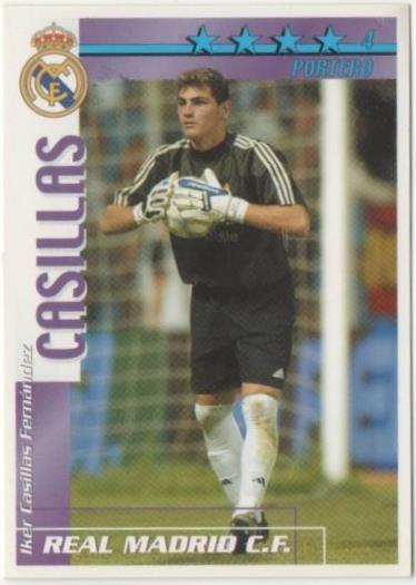 Cromo E00122: Fichas de la Liga 2003, Casillas: Real Madrid. Portero