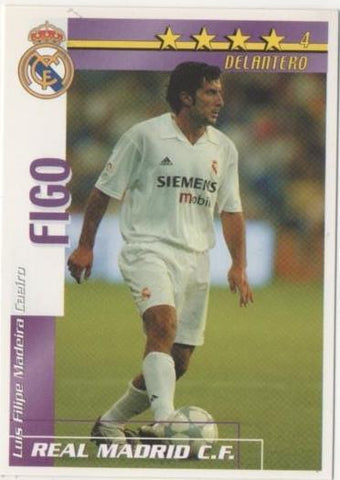 Cromo E00120: Fichas de la Liga 2003, Figo: Real Madrid. Delantero