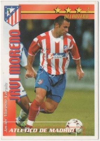 Cromo E00117: Fichas de la Liga 2003, Javi Moreno: tletico de Madrid. Delantero