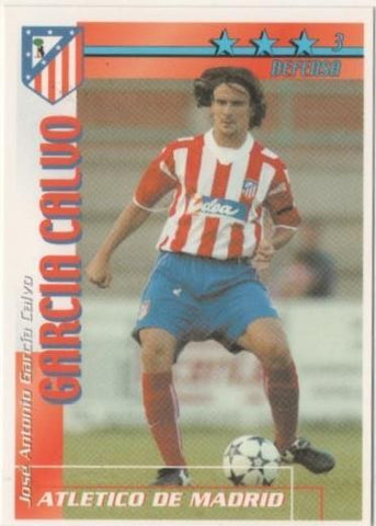 Cromo E00108: Fichas de la Liga 2003, García Calvo: Atletico de Madrid. Defensa