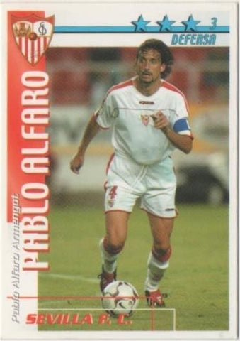 Cromo E00140: Fichas de la Liga 2003, Pablo Alfaro: Sevilla F. C. Defensa