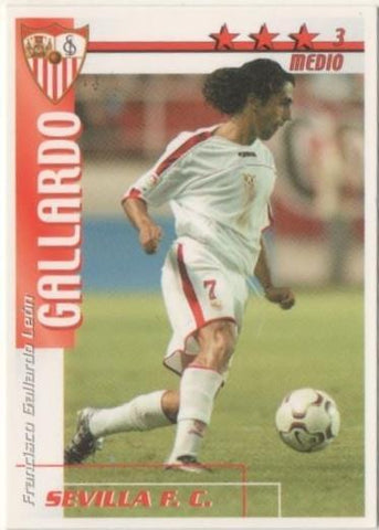 Cromo E00139: Fichas de la Liga 2003, Gallardo: Sevilla F. C. Medio