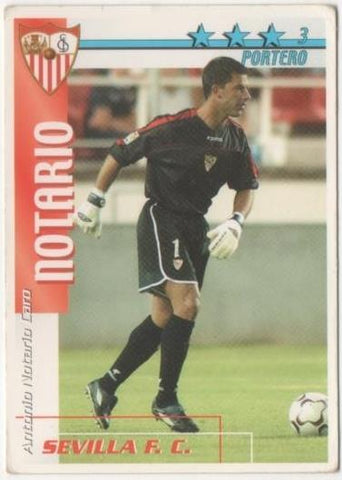Cromo E00125: Fichas de la Liga 2003, Notario: Sevilla F.C. Portero