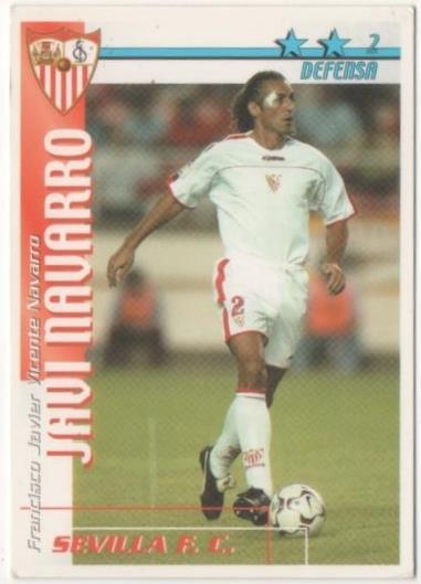Cromo E00130: Fichas de la Liga 2003, Javi Navarro: Sevilla F. C Defensa