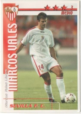 Cromo E00128: Fichas de la Liga 2003, Marcos Vales: Sevilla F.C. Medio