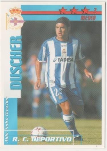 Cromo E00078: Fichas de la Liga 2003, Duscher: R.C.D. La Coruña. Medio
