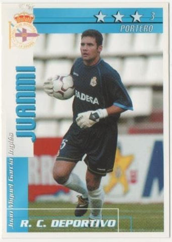 Cromo E00077: Fichas de la Liga 2003, Juanmi: R.C. D. La Coruña. Portero